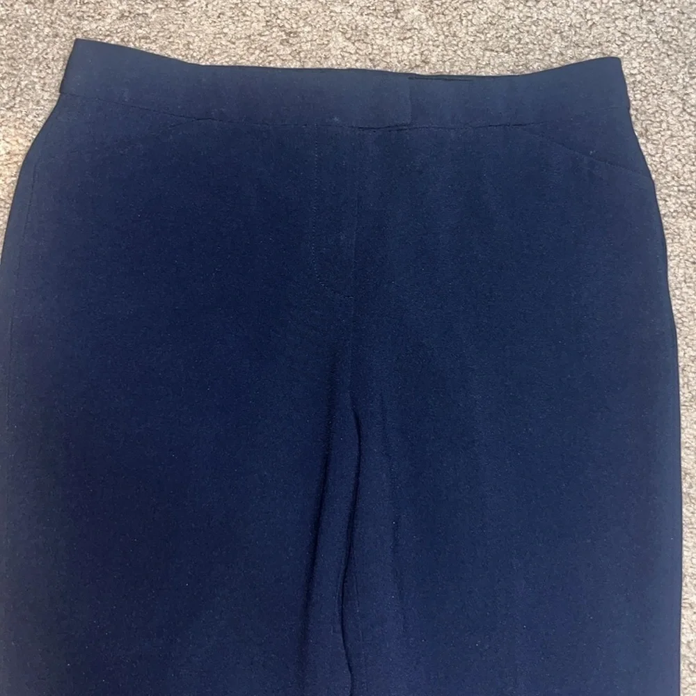 Theory‎ Ibbey Modern Crepe Ankle Straight Trouser Pant Navy Blue 6